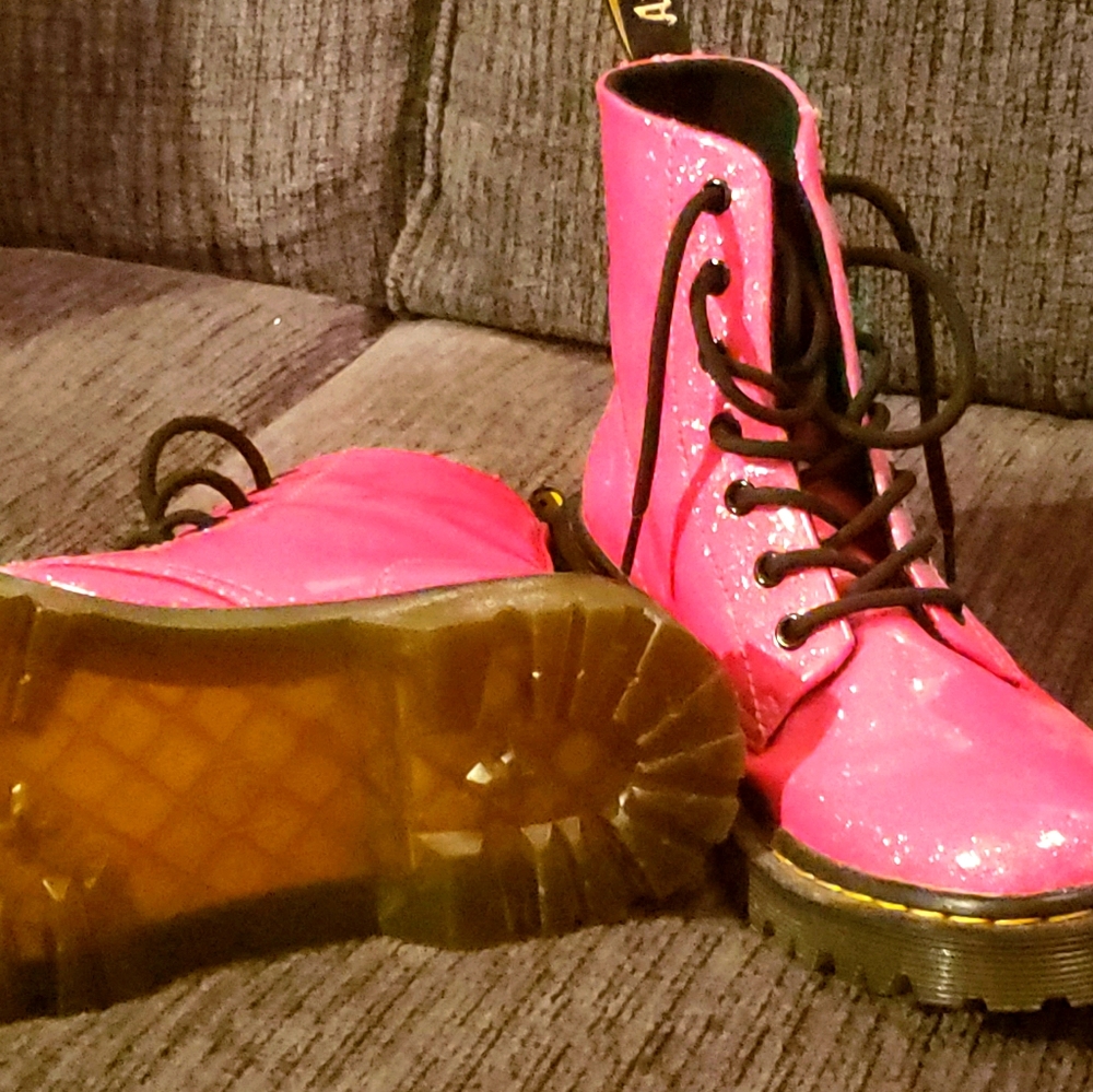 NIB Hot Pink Sparkly Doc Martens